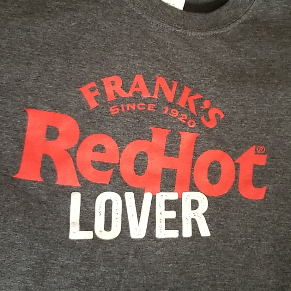 Frank's Red Hot Sauce  t-shirt Tee, sz M or L